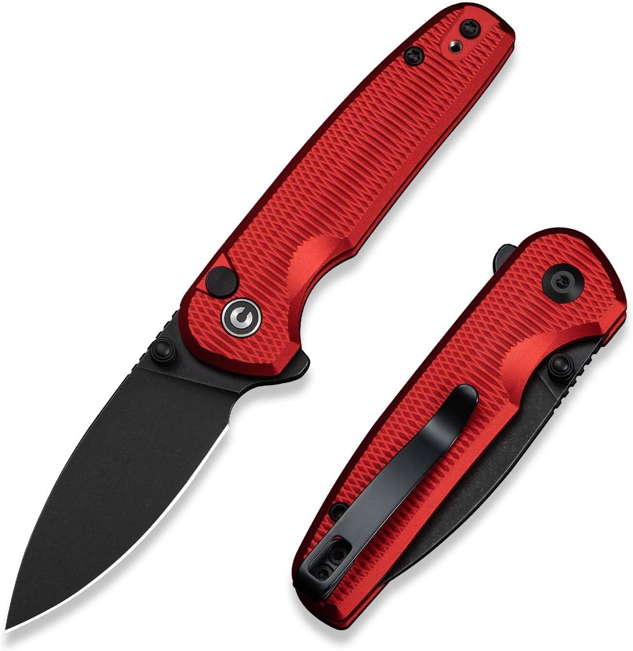 CIVIVI Mini Shakan Pocket Knife for EDC, Small Folding Knife with 2.48" Nitro-V Blade Aluminum Handle, Reversible Deep-Carry Clip C20052F-2