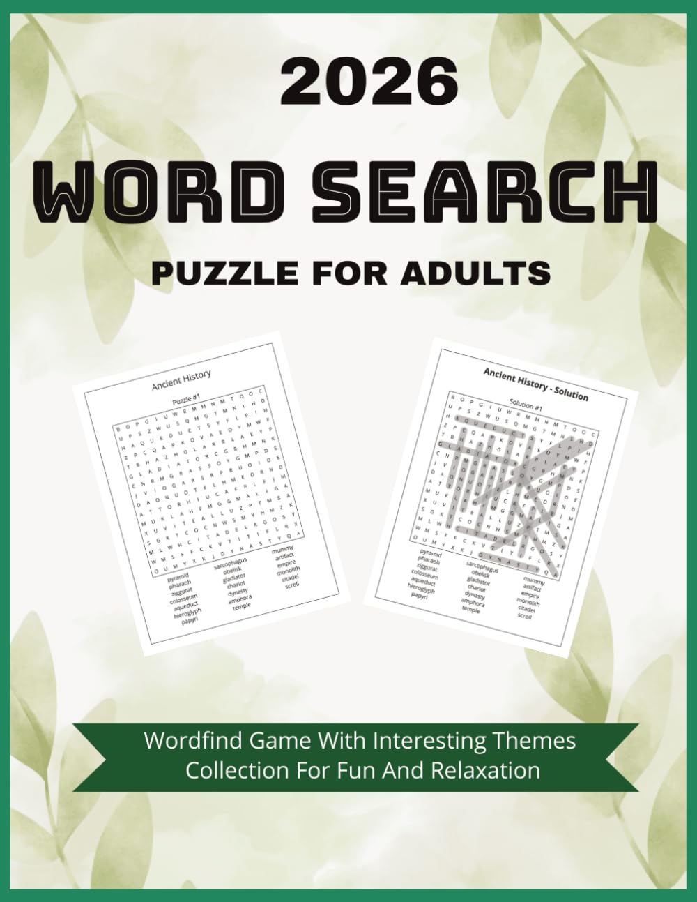 2026 Word Search Puzzle For Adults: Wordfind Game With Interesting Themes Collection For Fun And Relaxation