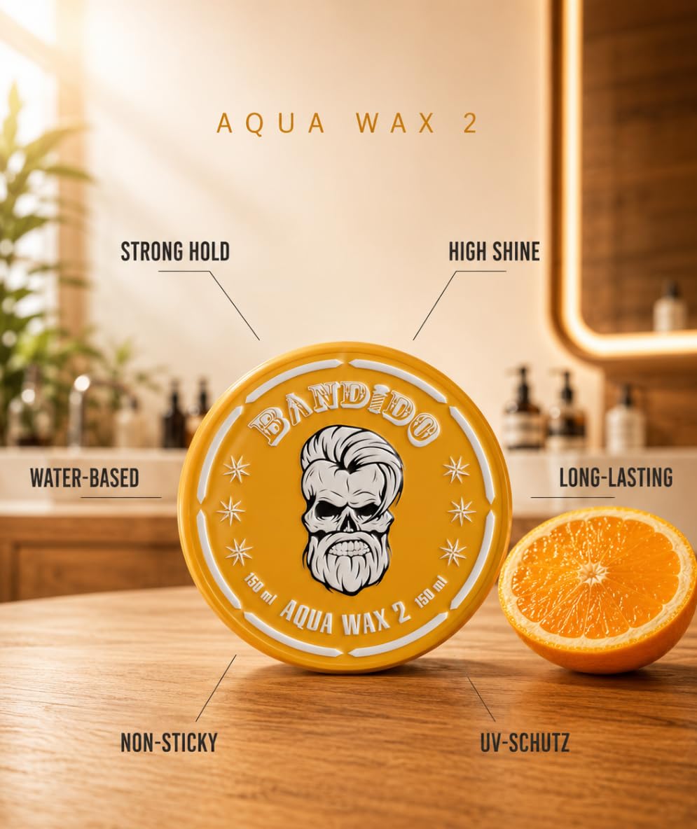 Bandido Aqua Hair Wax No.2 150ml - Hair Gel Wax - Gel para el cabello - cera en gel con aroma afrutado