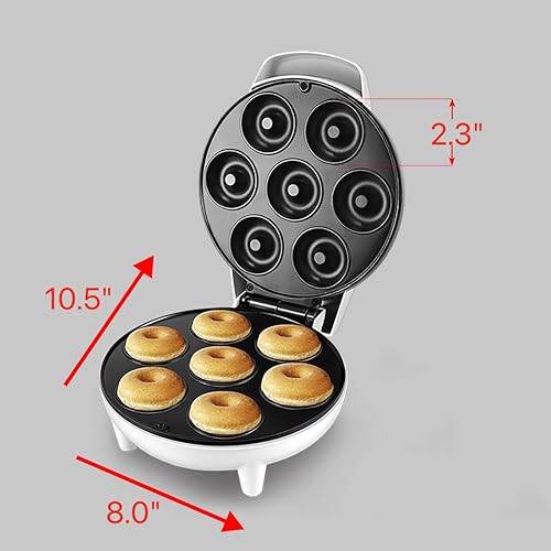 Miniatura 4 de ifeeverkeep Mini Donut Maker- Donut Maker Machine for Home -7 Small Donut Maker,Electric Non-Stick Surface Makes for kids donut maker, Makes