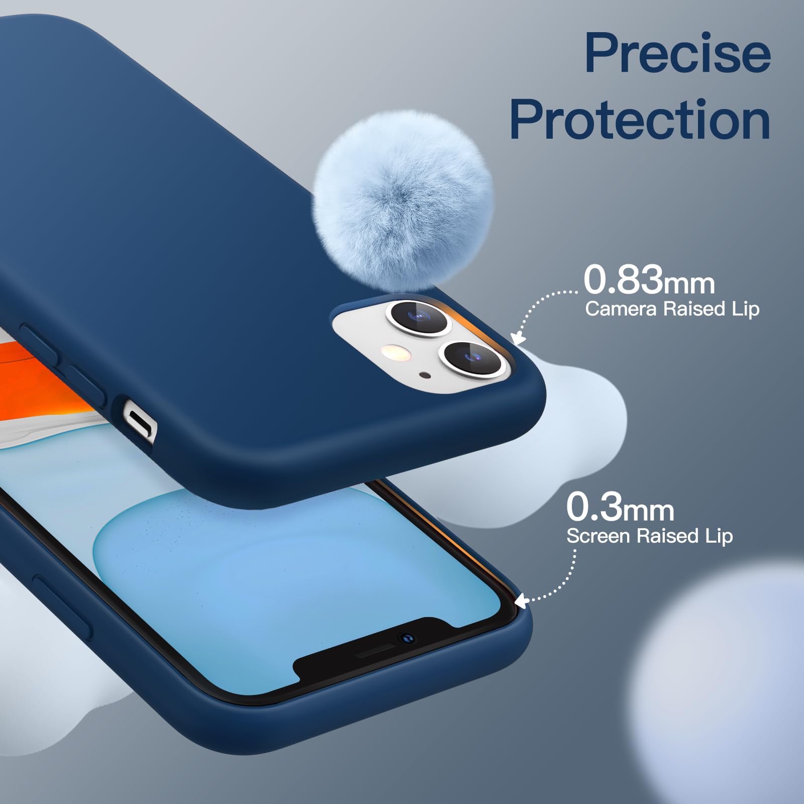 Custodia in TPU spazzolato per iPhone 15 Pro - Fibra di carbonio - Nera