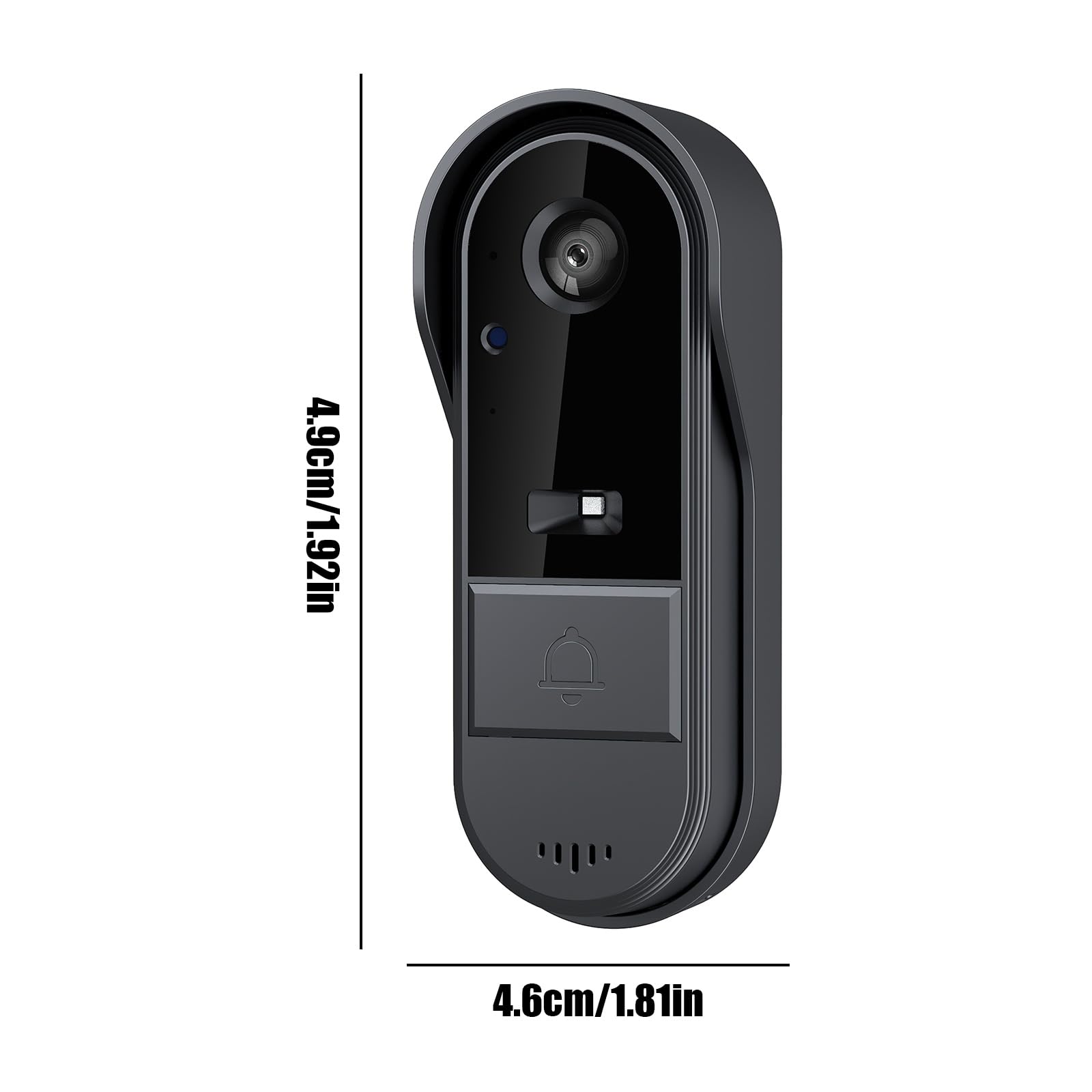 Draadloze deurbel met camera, 1080p wifi bel, waterdicht, batterij