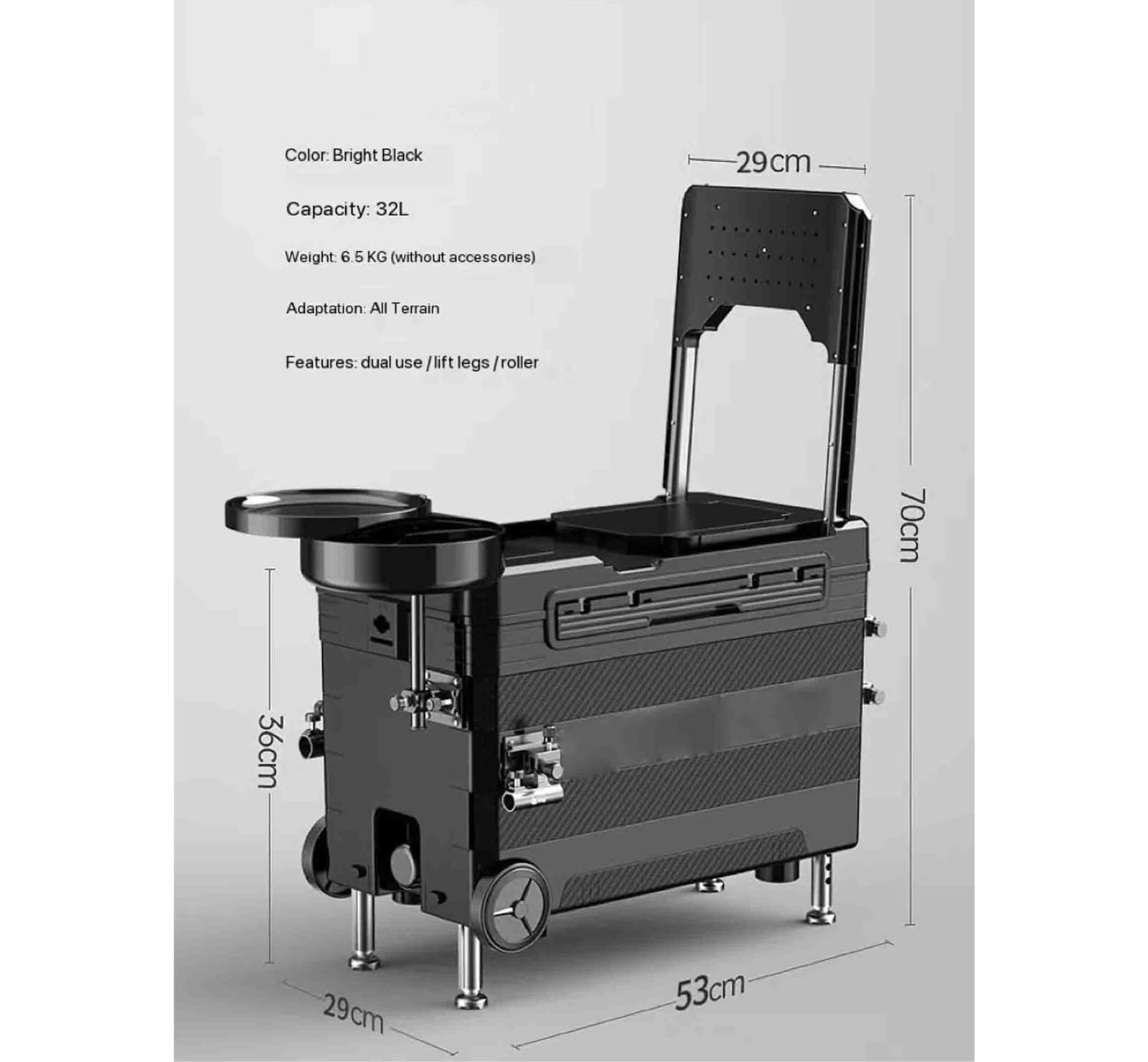 Caja de Aparejos de Pesca, Caja de Aparejos de Pesca, Asiento de Pesca, Caja de Aparejos, Silla de Pesca multifunción, Caja Seca de Pesca con Respaldo y Correa for el Hombro, Caja de Aparejos