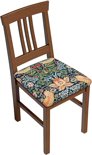 Fundas de cojín para sillas de comedor, extraíbles y lavables, fundas reutilizables para sillas de cocina, para comedor, juego de 4 fundas cuadradas