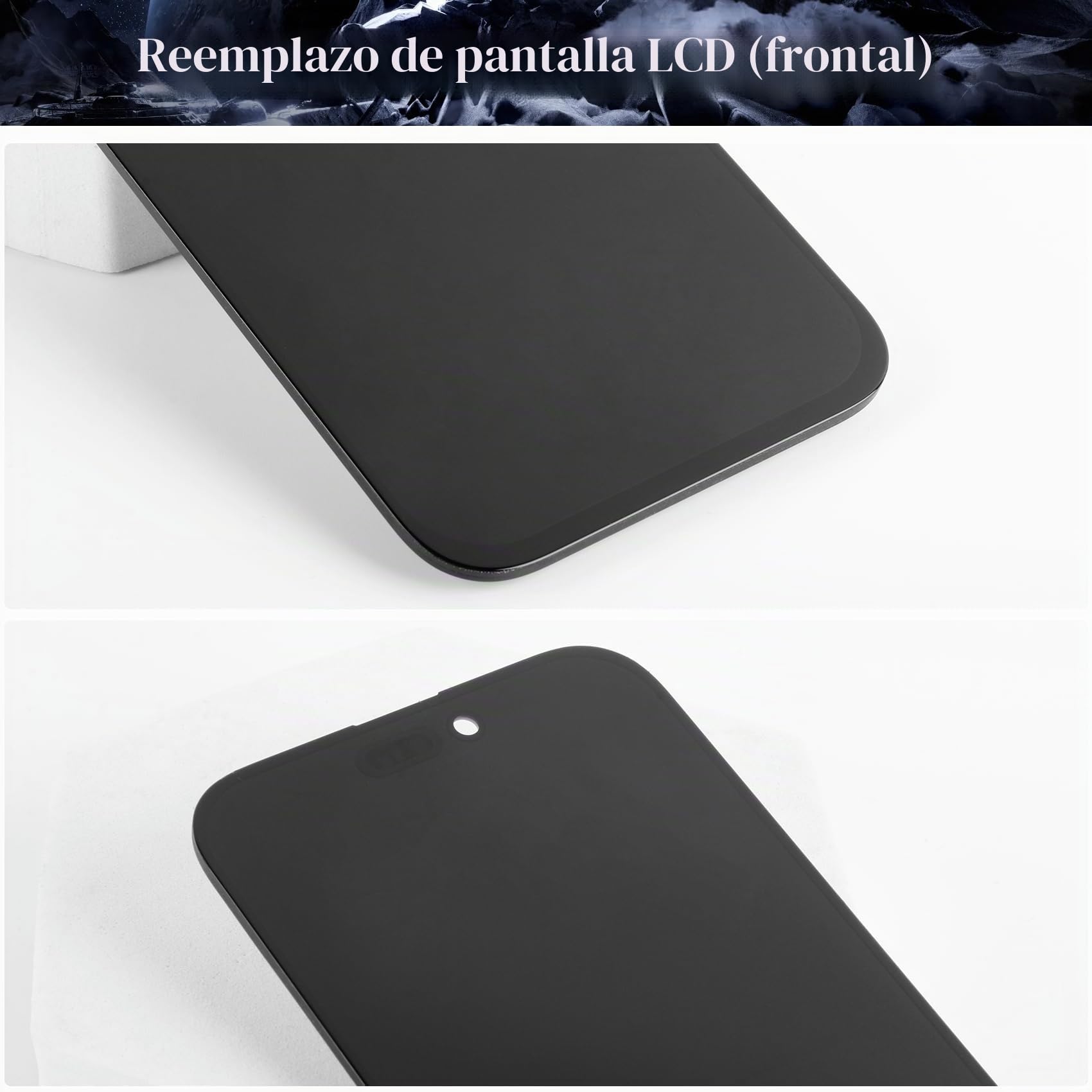 SRJTEK Incell - Pantalla LCD para iPhone 16 Pro Max para iPhone 16 Pro Max A3296, A3084, A3295, A3297, pantalla táctil digitalizadora (negro)