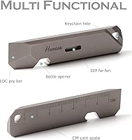 Vista 3 de Barra de palanca EDC de titanio con función de abridor de botellas, herramienta multi portátil
