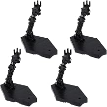 MY MIRONEY 4 Pack Black Action Figure Stand with Screwdriver, Assembly Action Figure Model Support Display Stand Compatible with RG HG SD BB 1/144