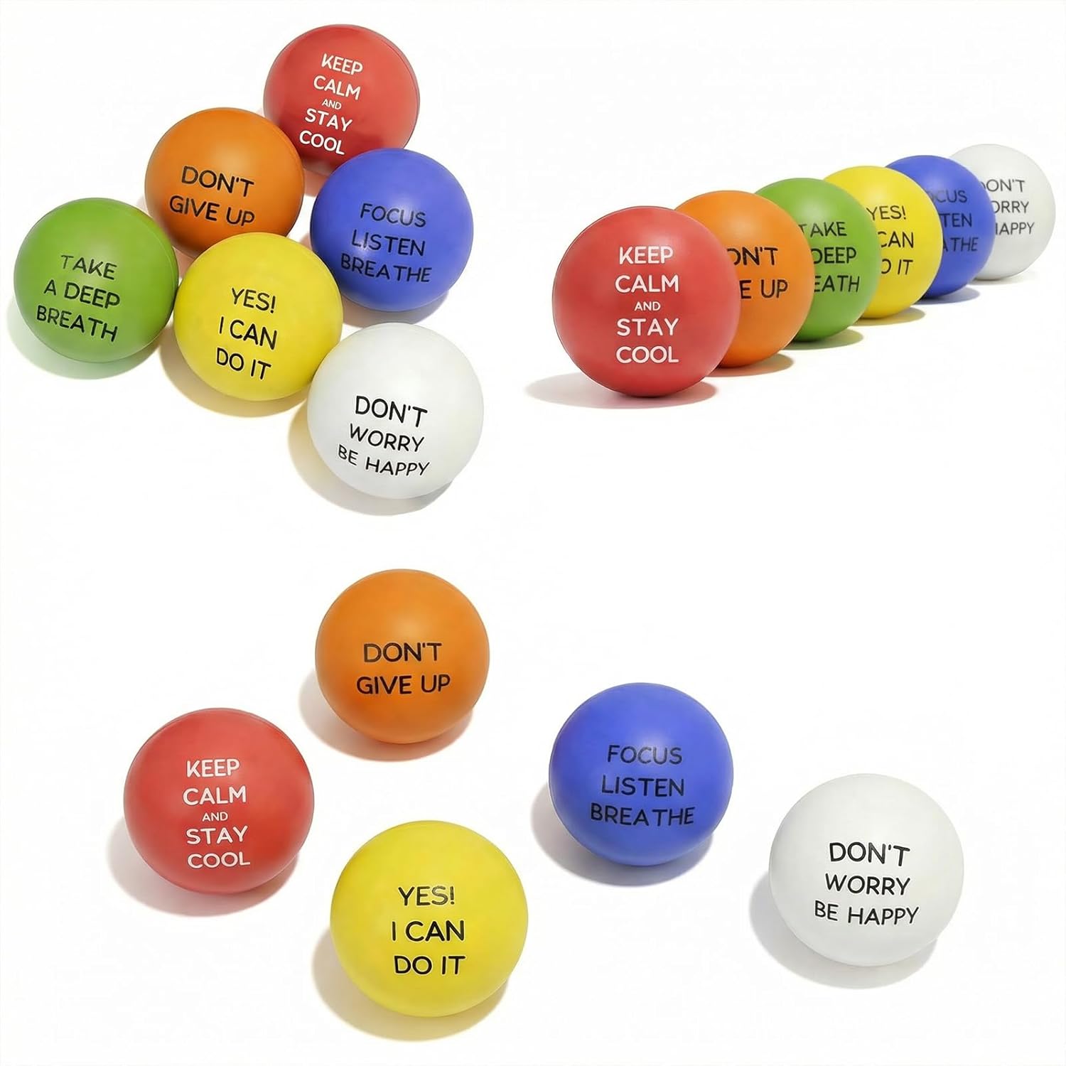 10-1000 Pcs Custom Stress Balls with Logo Text Personalized Stress Balls for Adults Bulk Customized Motivational Squeeze Balls Gifts for Office