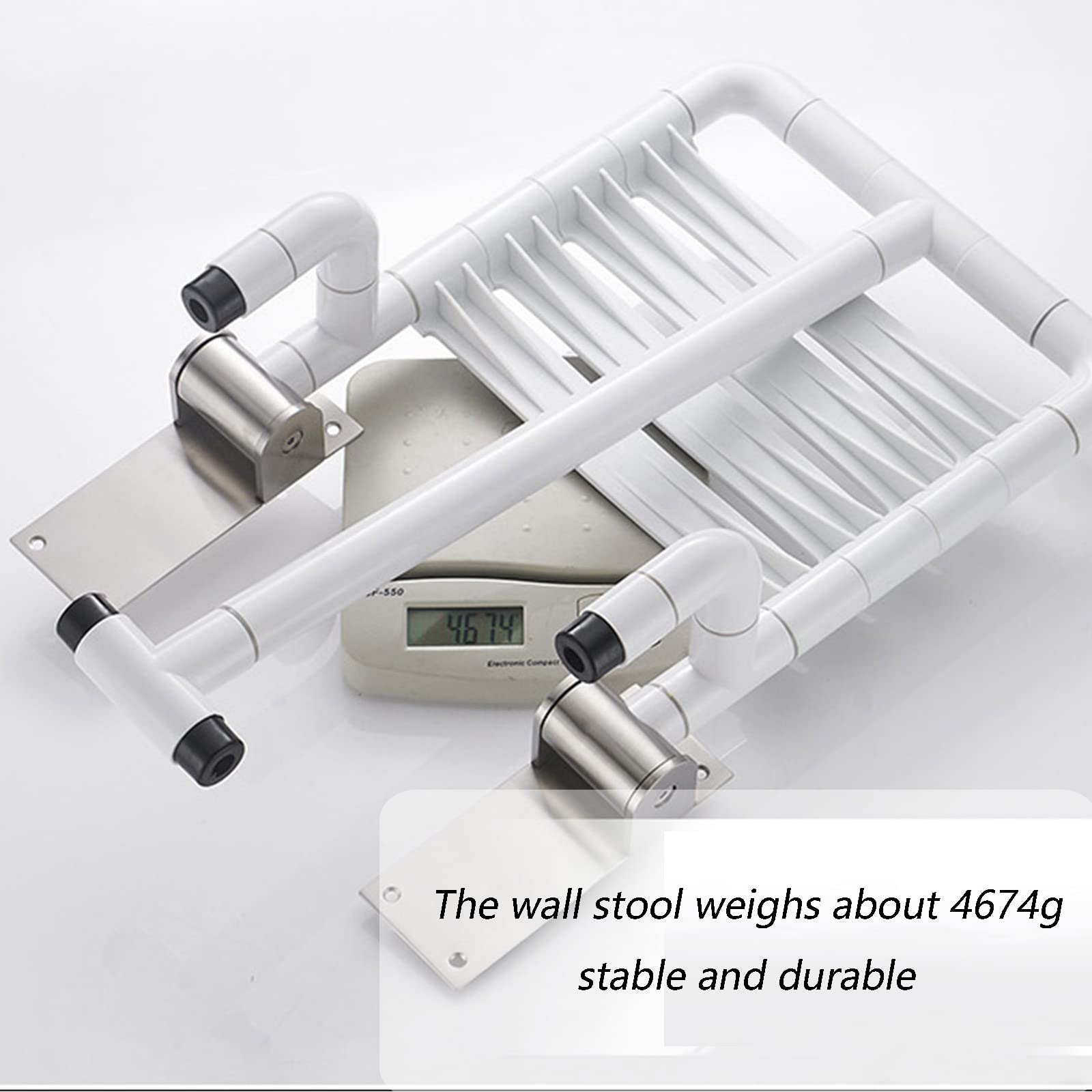 Taburete de ducha, silla de ducha plegable montada en la pared, adecuado para ancianos/mujeres embarazadas/movilidad discapacitadas/sillas de ducha para ancianos, B