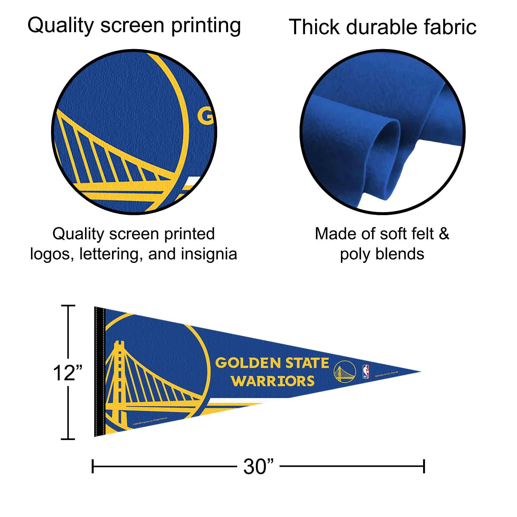 Golden State Warriors Pennant Full Size 12 in X 30 in