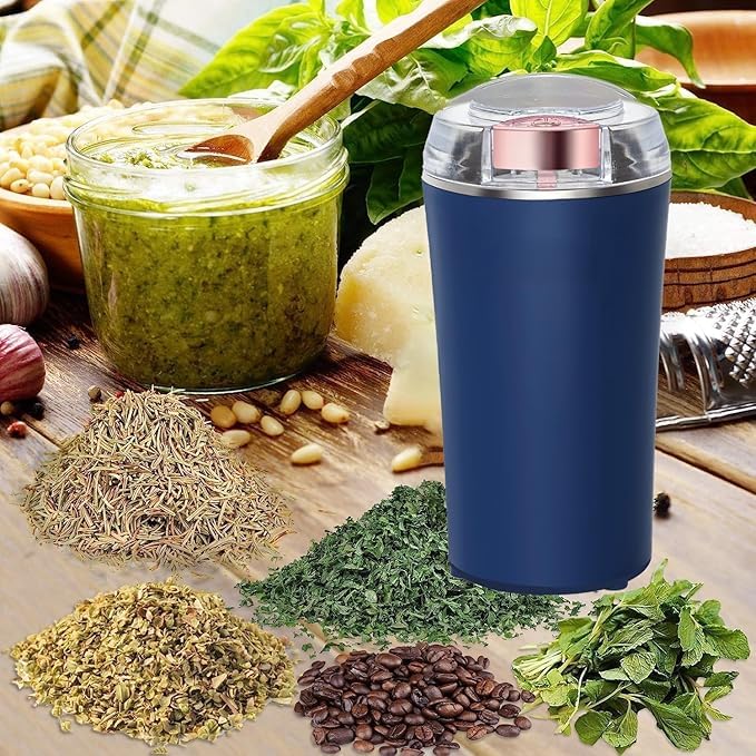 Image of Spice Grinder Portable -Electric Grain Mill Grinder Stainless Steel Dry Grain Spices Cereals Seasonings Coffee Bean Grinder Machine
