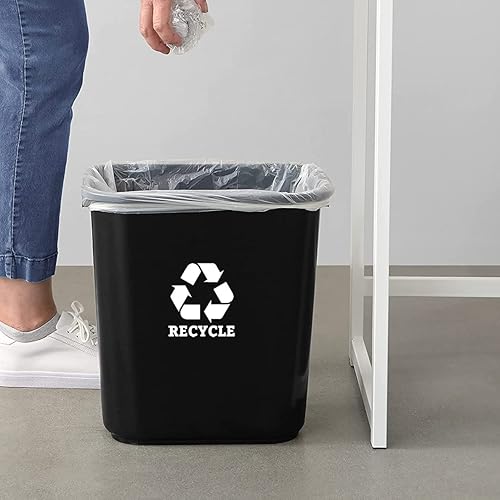 Miniatura 2 de Juego de 3 calcomanías de vinilo de reciclaje para basura, contenedor de compost, símbolo de cubo de reciclaje para organizar contenedores de basura