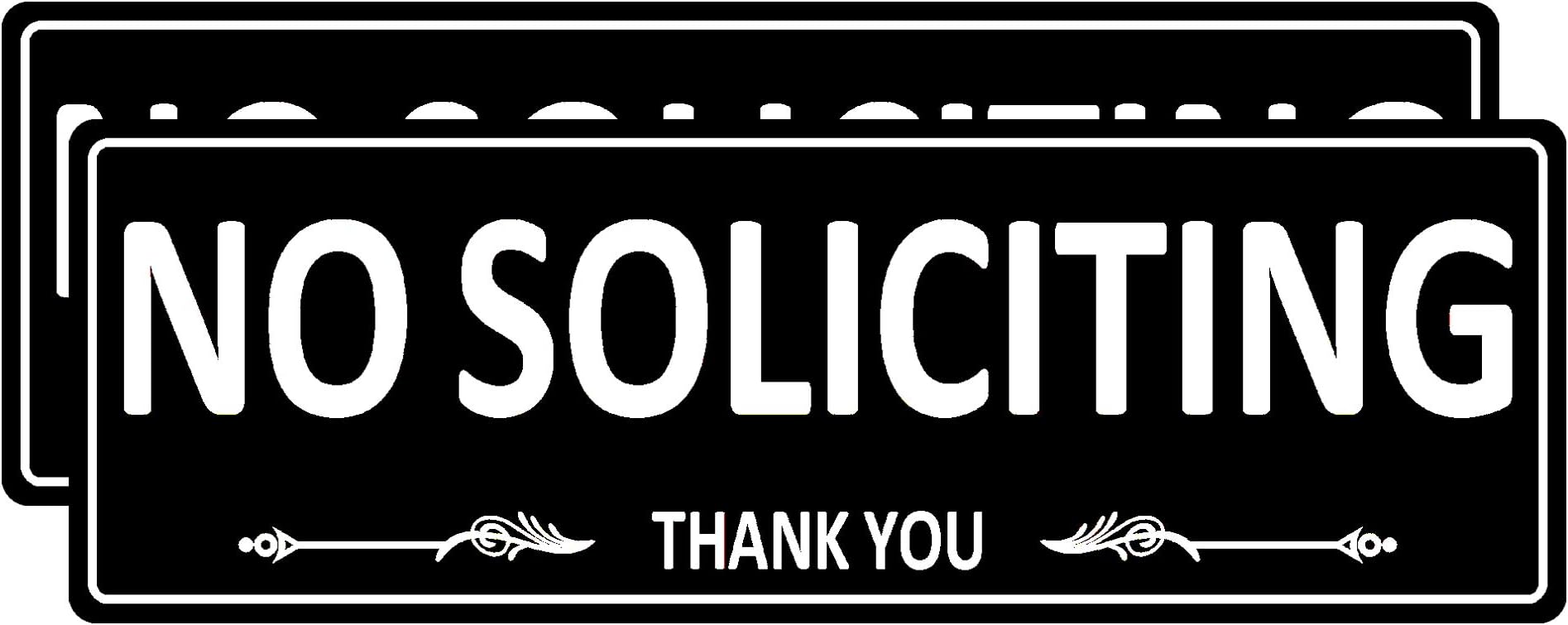 Wonderjune 6 Pcs No Soliciting Sign For House No Soliciting Sticker Decal No