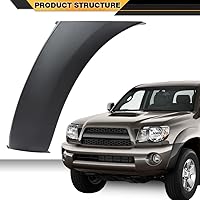 Vista 6 de Nueva tapa de parachoques delantero izquierdo del lado del conductor compatible con Toyota Tacoma 2WD/4WD 2005-2011 Extensión de guardabarros