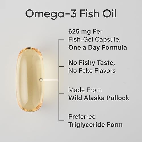 Miniatura 2 de Sports Research Mini geles de aceite de pescado Omega-3 de 625 mg  Procedente de abadejo salvaje de Alaska con omega-3 EPA y DHA  de origen