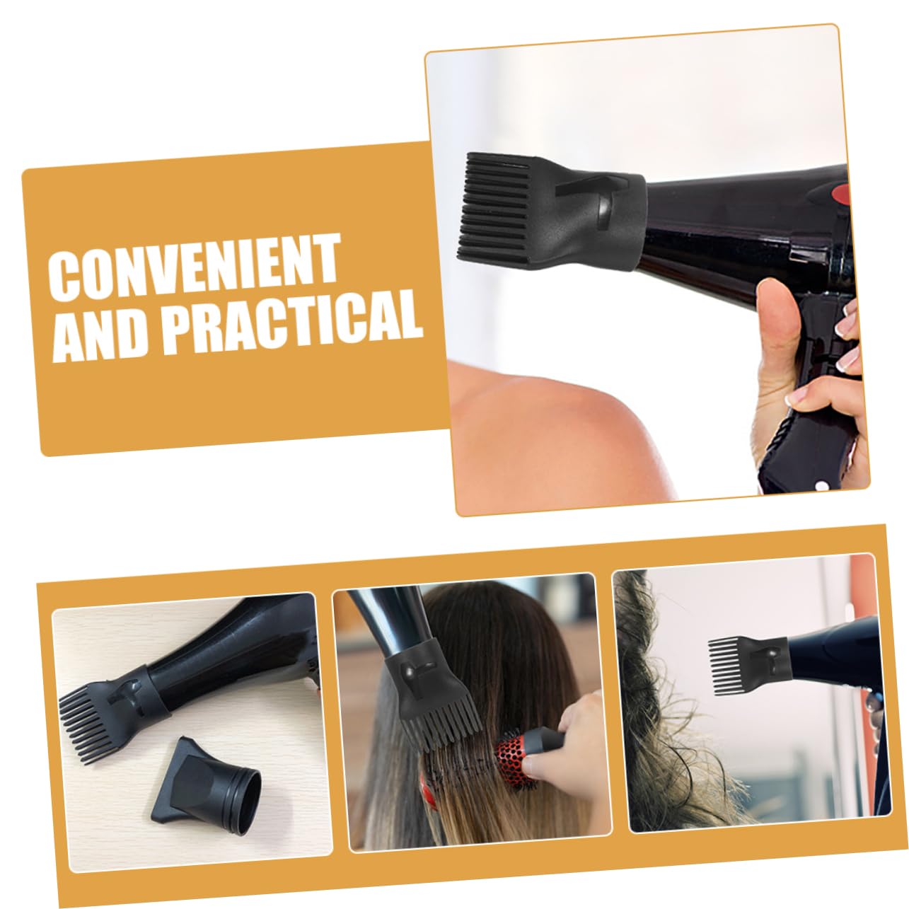 Baluue 15pcs Professional Hair Dryer Comb Attachment Curly Hair Diffuser Nozzle for Blow Dryer Brush