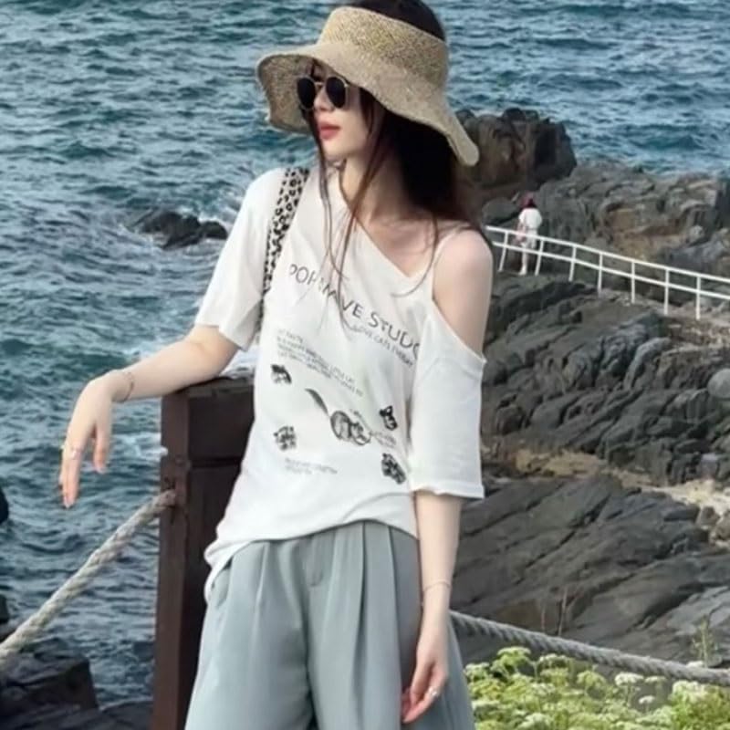 Foldable Portable Natural Grass Woven Open Top Hat with Rolled Brim Sunshade