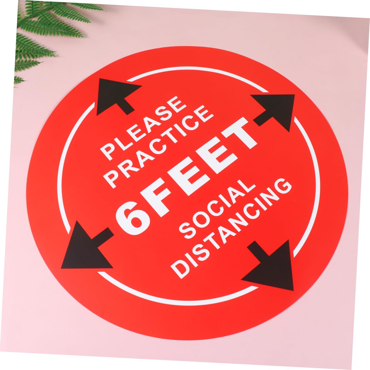 VILLCASE 8 Pcs Affixed Social Distancing Floor Social Distancing Sign 6 Foot Distance Floor Marker 6 Foot Distance Signs Distance Floor Signs Safety Distance Decals Non-slip Stickers Qy03