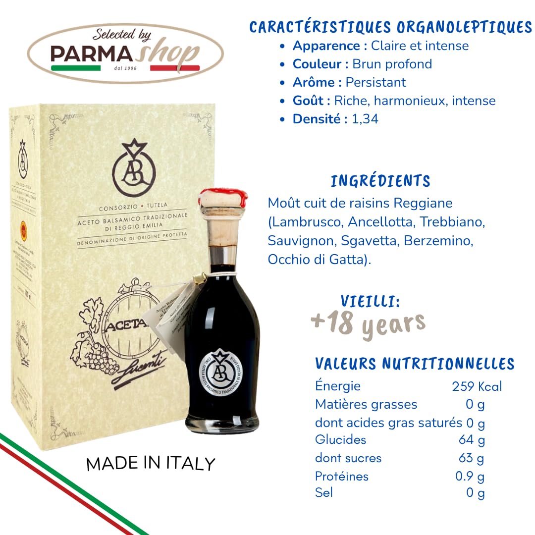 Vinagre Balsámico Tradicional de Reggio Emilia - Aragosta (Etiqueta Langosta) - Màs de 12 Años - Selected by PARMAshop