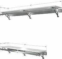 Vista 39 de RCMBY Elite 80" Top and Bottom Shelf Rod kit with Long Hang White Closet System