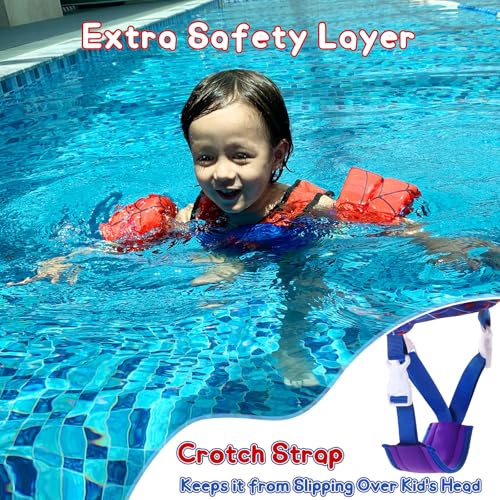 Toddler Swim Vest Kids Floaties for Pool, Kids Swim Vest with Arm Floaties Adjustable Crotch Strap, Fits 2-7 Years Old Boys and Girls 22-66 Pounds Children - image 5