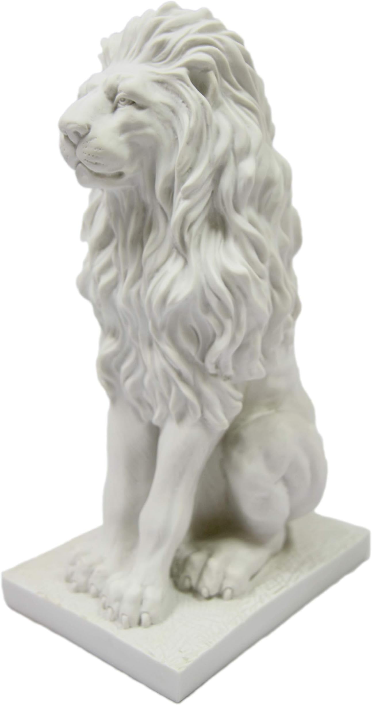 Vittoria Collection 15" Sitting Down Aggressive Lion Statue Figurine Figure Made in Italy Indoor Outdoor Garden