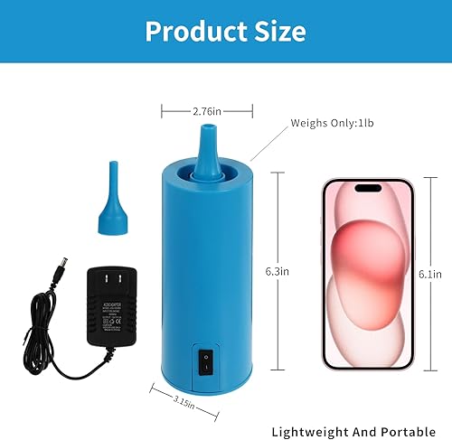 Miniatura 3 de Bomba eléctrica de globos, bomba de aire, inflador portátil, bomba de aire para todos los globos, globo largo rizado de animales, globos de