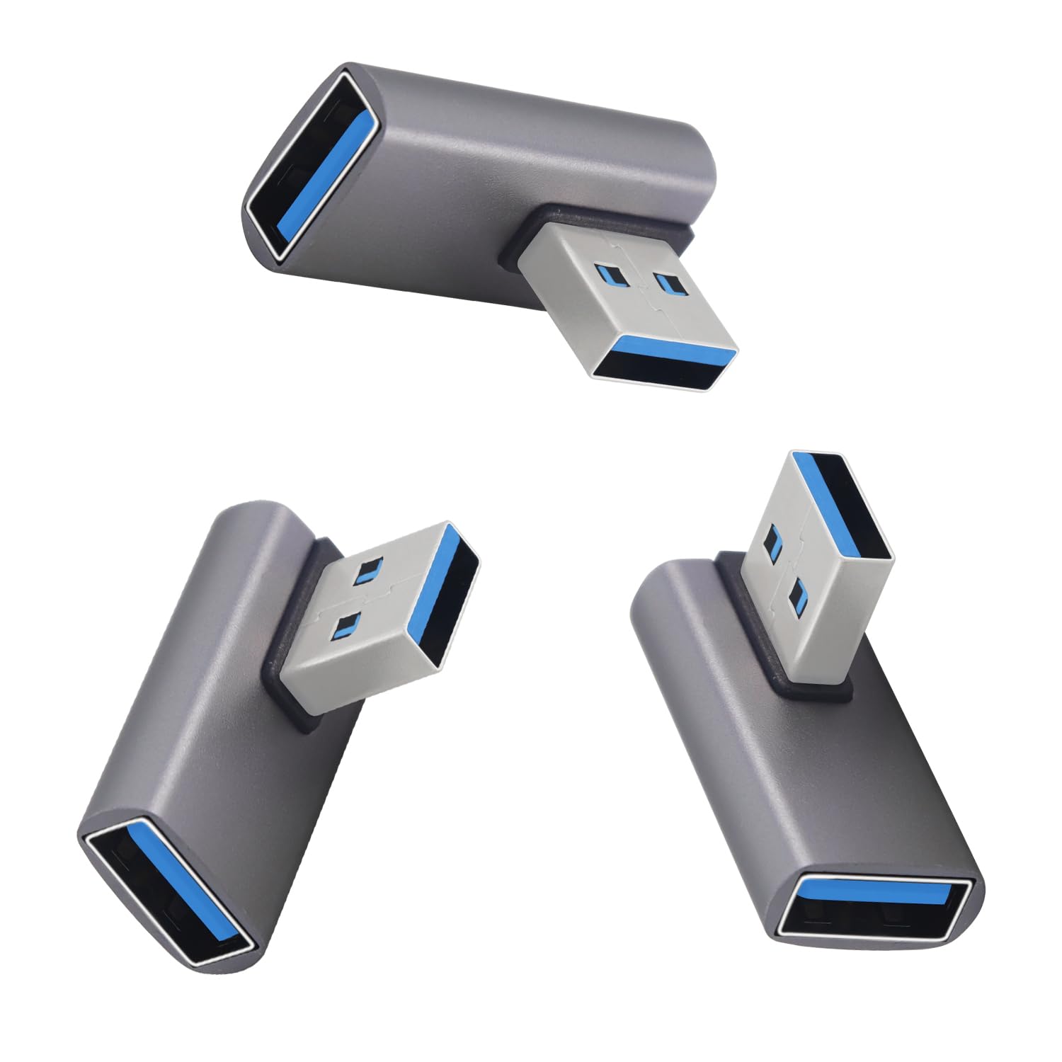 Adattatore USB C A USB 3.1 Angolo 90° (2 Pack) - Trasferimento Dati 10Gbps, Ricarica 100W - Per Smartphone, Tablet, Laptop - Foto 6