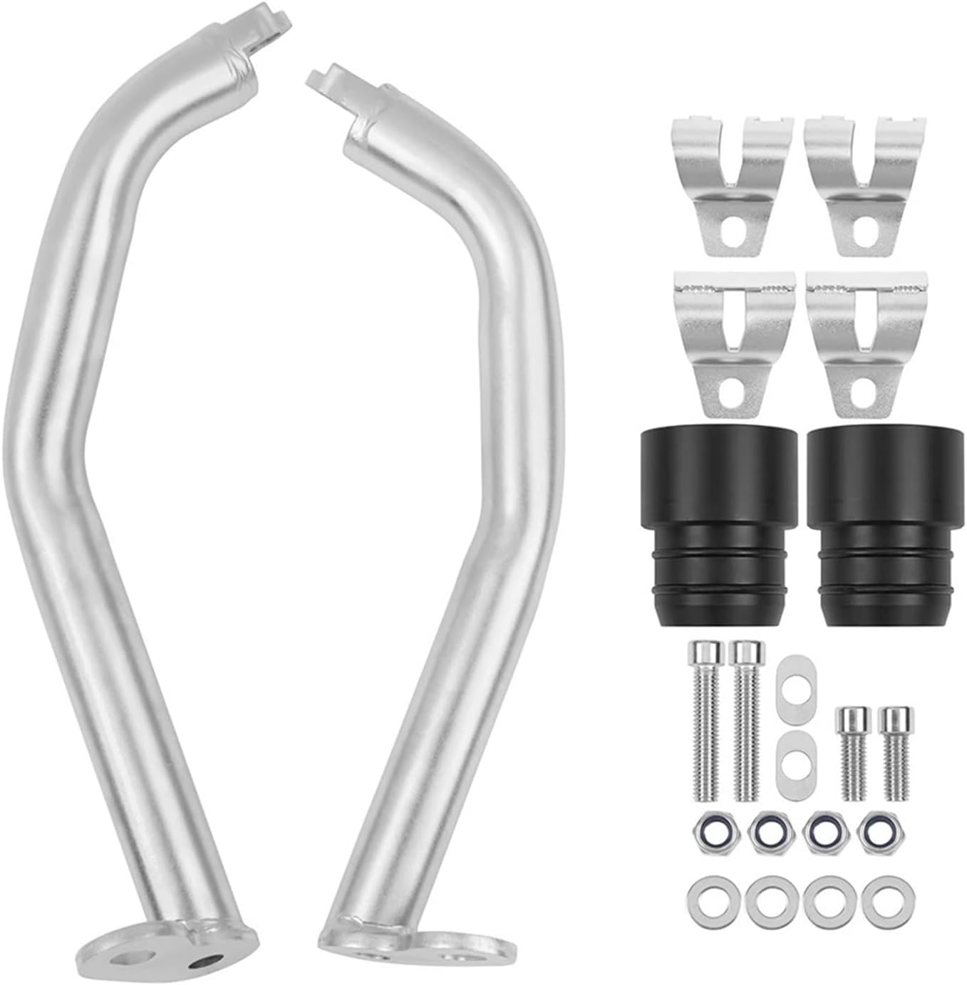 for BMW R1250 Adv R 1250 Adventure Enhanced Engine Guard Crash Bar Motorcycle Highway Bumper Frame Stung Cage 2018-2024(Enhanced Silver)