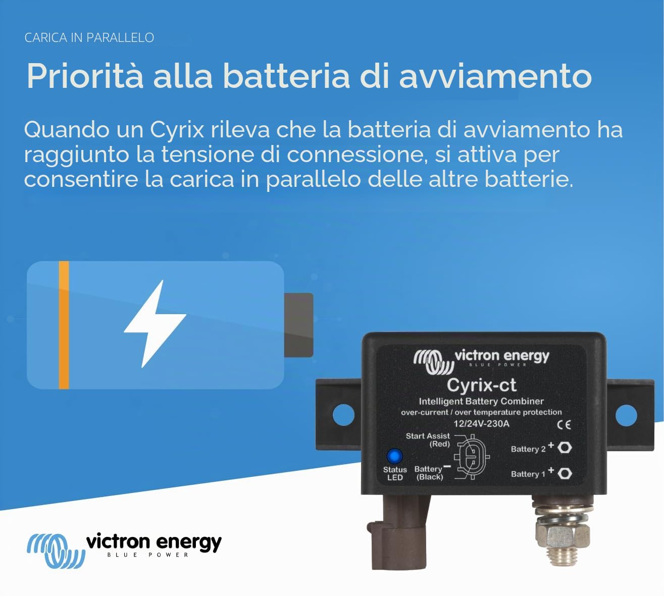 Victron Energy Cyrix-ct 12/24-Volt 230 amp Combinatore di Batterie Intelligente