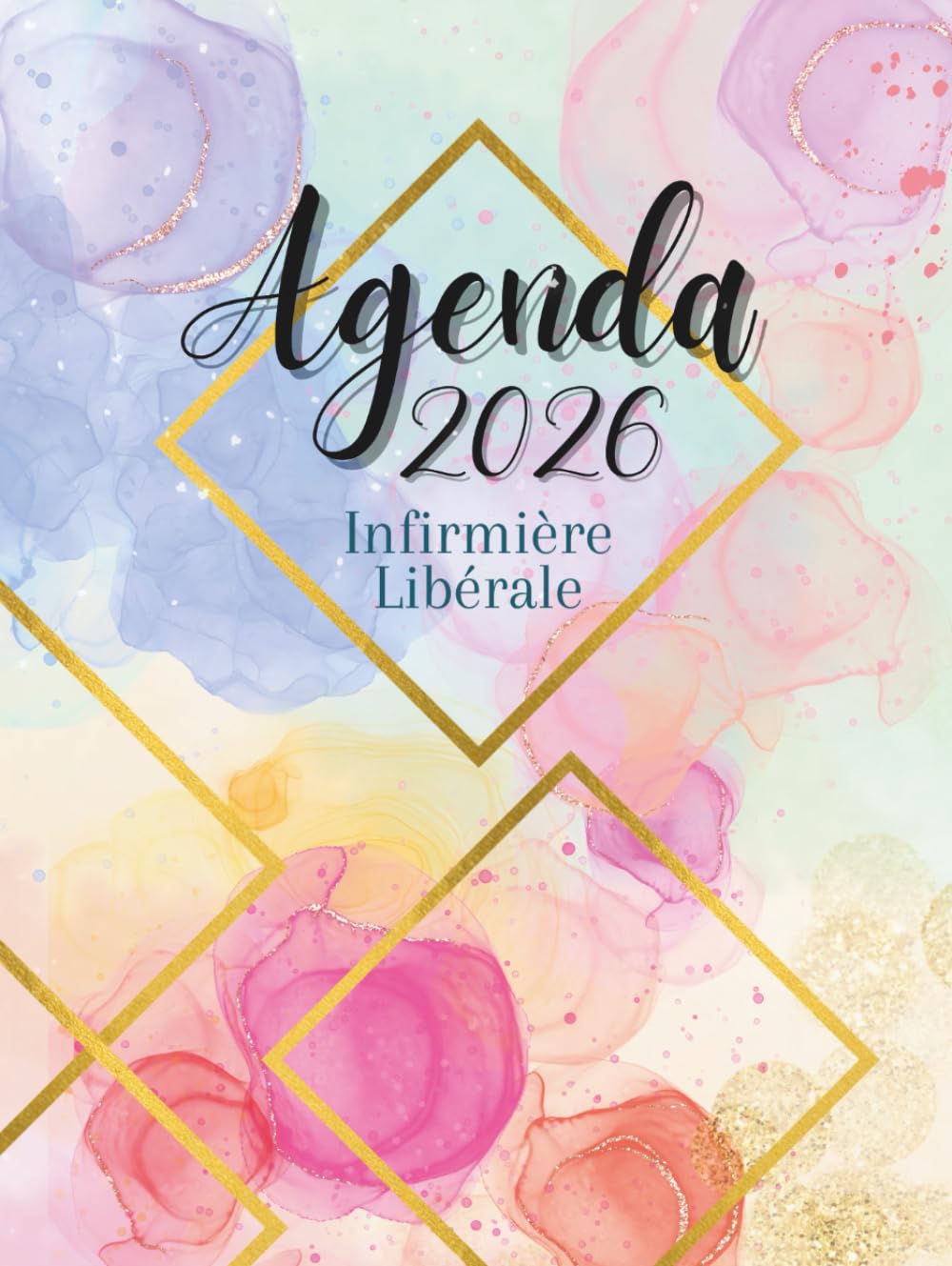 Agenda Infirmière Libérale: Planificateur de tournée, 1 JOUR = 1 PAGE, grand format, de 5h à 21h45, toutes les 15min, +RDV patients +km +CA +bilan comptable