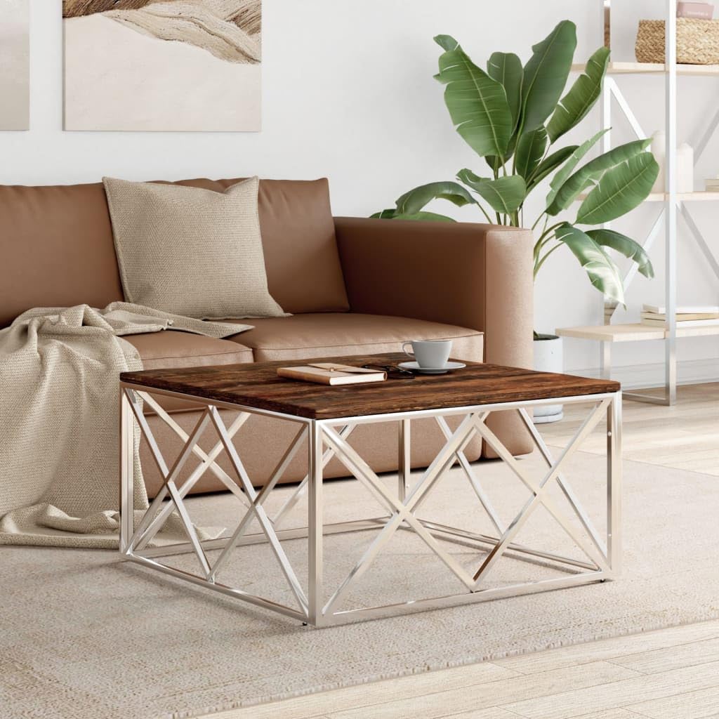Table basse moderne 80x80 cm pour optimiser l'espace salon
