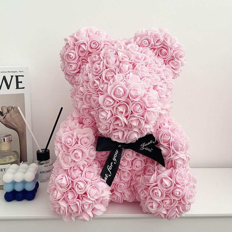 Generic Bear Ornament Eternal Flower Girlfriend Gift (Pink), yongshenghuaxiong1