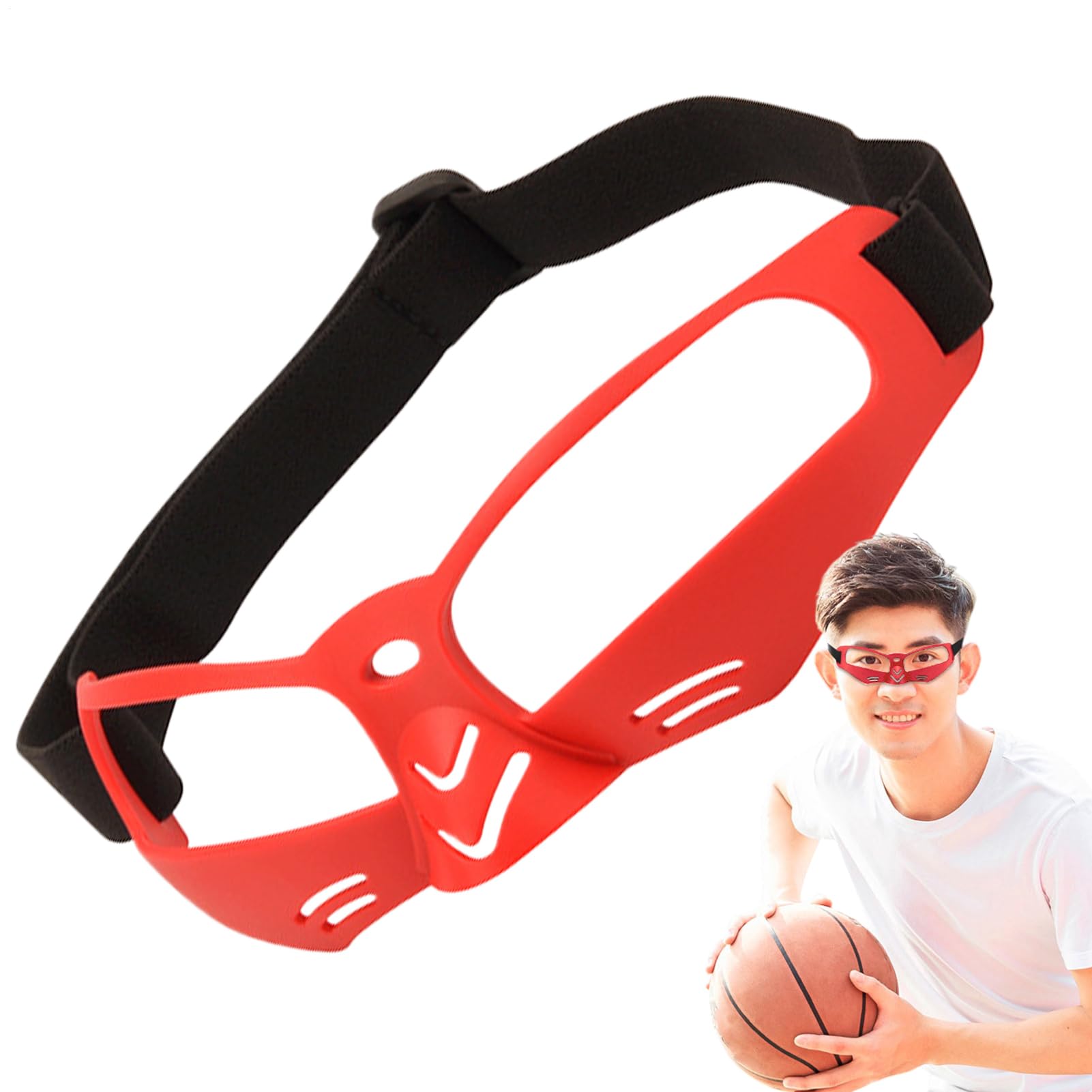 Genérico Basketball Goggles, Dribbling Goggles Basketball Sports Glasses, Eye Protection Design, Vision Training Aid, For Youth Kids Practice Drills, TPU Material, 6.69x2.17 In, Black, 1 Pair — view 10