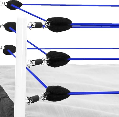 Figures Toy Company - Cuerdas de anillo azul para figuras de acción de lucha libre grandes de 21.5 x 21.5 pulgadas