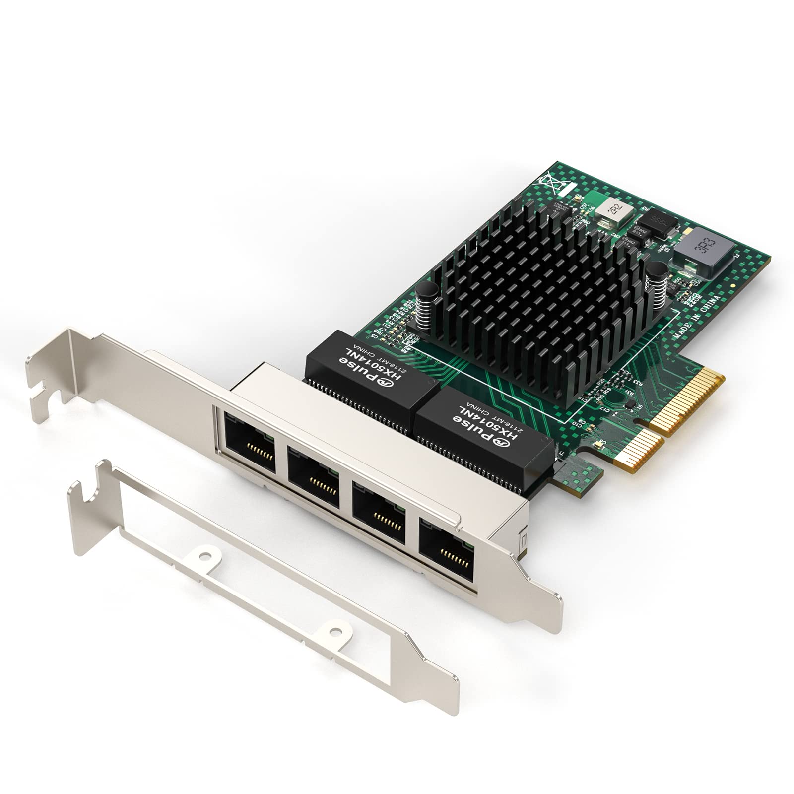 Adattatore server Ethernet Gigabit a 4 porte NetXtreme® BCM5719 RJ45 Scheda di rete quad-porte PCI Express 1000M Scheda Ethernet NIC con basso profilo per Windows Server/Linux/Ubuntu/VMware
