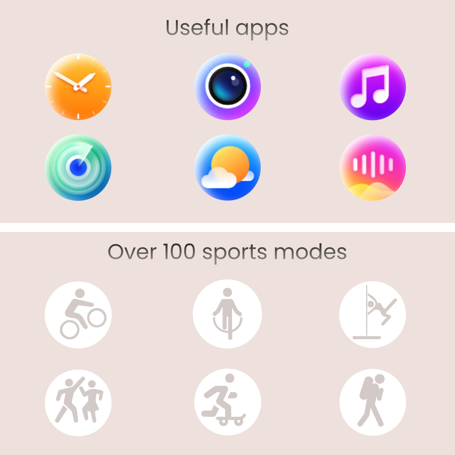 Forever Smartwatch Lucca SB-370 - Zegarek Damski z Funkcją Dzwonienia, Wodoodporny, Sportowy, Kobiecy Dodatek, Dwa Paski, Modny Wzór Panterka, Rosegold, Zegarek na Ręke