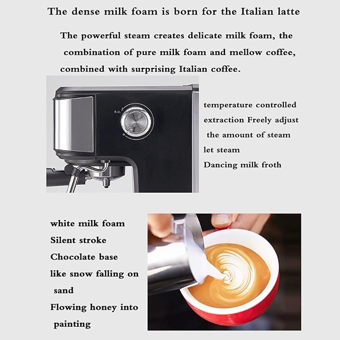 Cafetera Automática de Espresso 20 Bar, Control de Temperatura 92°C, 1.2L miniatura 7