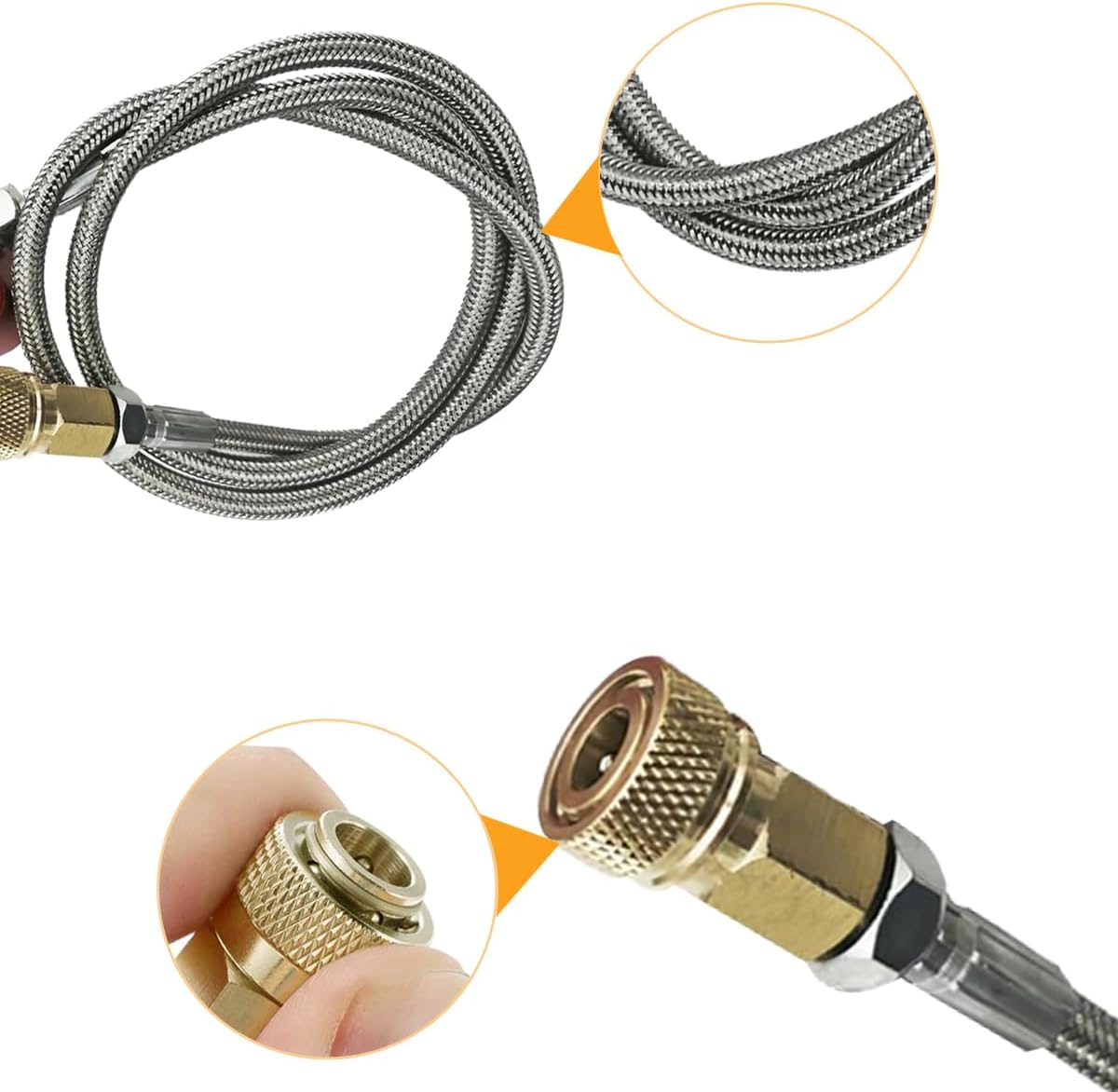 DIN Valve Scuba Adapter and Paintball Scuba Fill Station,High Pressure 4500 PSI HPA Tank Filling Adapter Charging System with Air Hose.