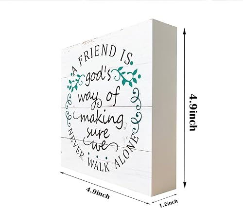 Miniatura 2 de Letrero cristiano, caja de madera, decoración de escritorio, letrero de amistad, letreros de madera blanca, arte de mesa, regalos de recuerdo de