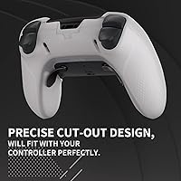 Vista 5 de PlayVital Ninja Edition Glow in Dark Half-Covered Silicone Cover for ps5 Edge Wireless Controller, Ergonomic Protector Soft Rubber Case for ps5 Edge