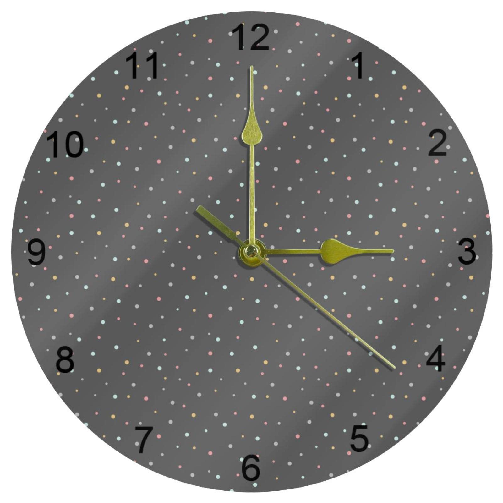 Horloge murale silencieuse à quartz 25,4 cm avec chiffres arabes épurés