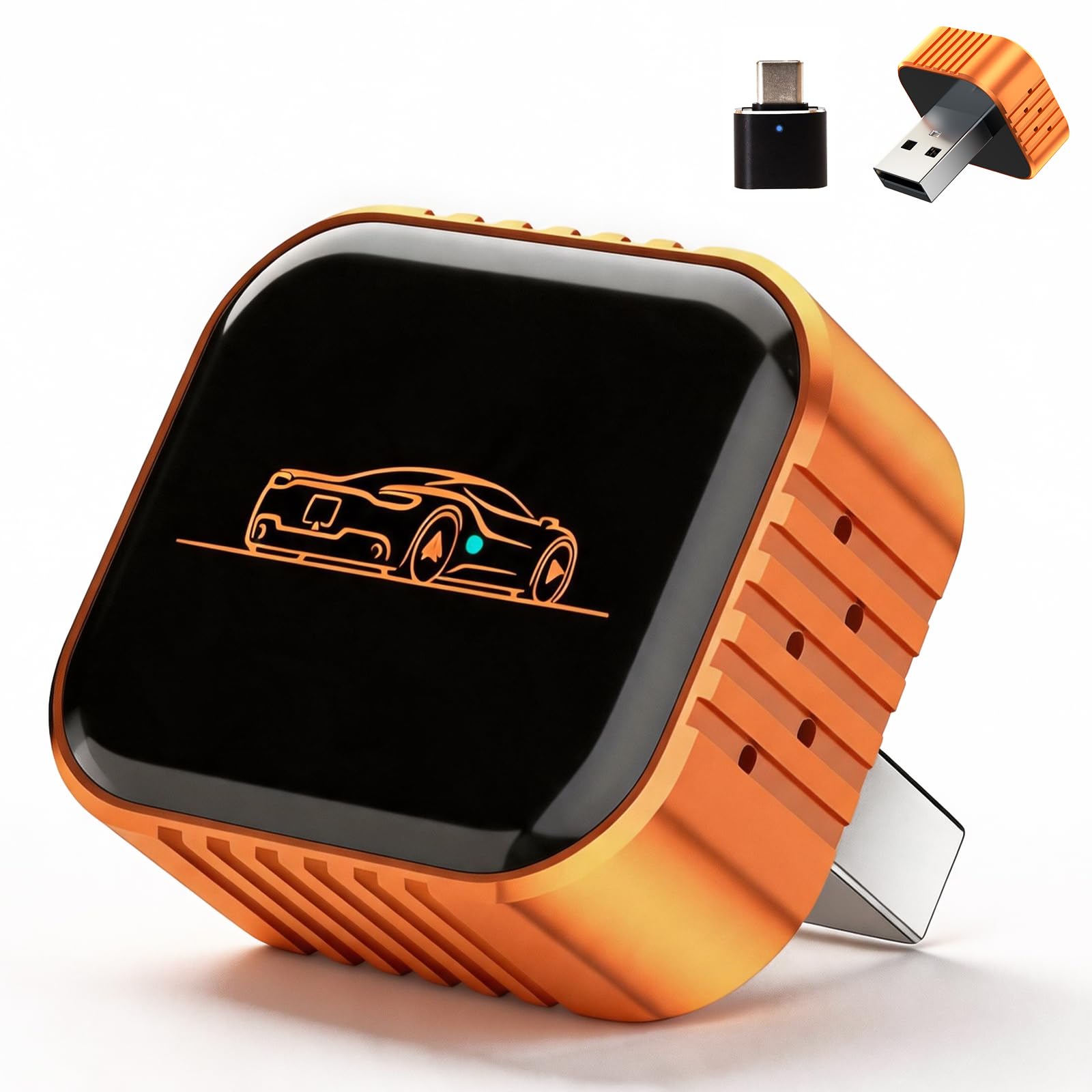 2 en 1 Adaptador CarPlay Inalámbrico : Wireless CarPlay & Android Auto Adapter Compatible con iPhone iOS12+ y Android 10+ Conexión Estable-Plug&Play USB A/C Adaptador Inalámbrico Reconexión Automática
