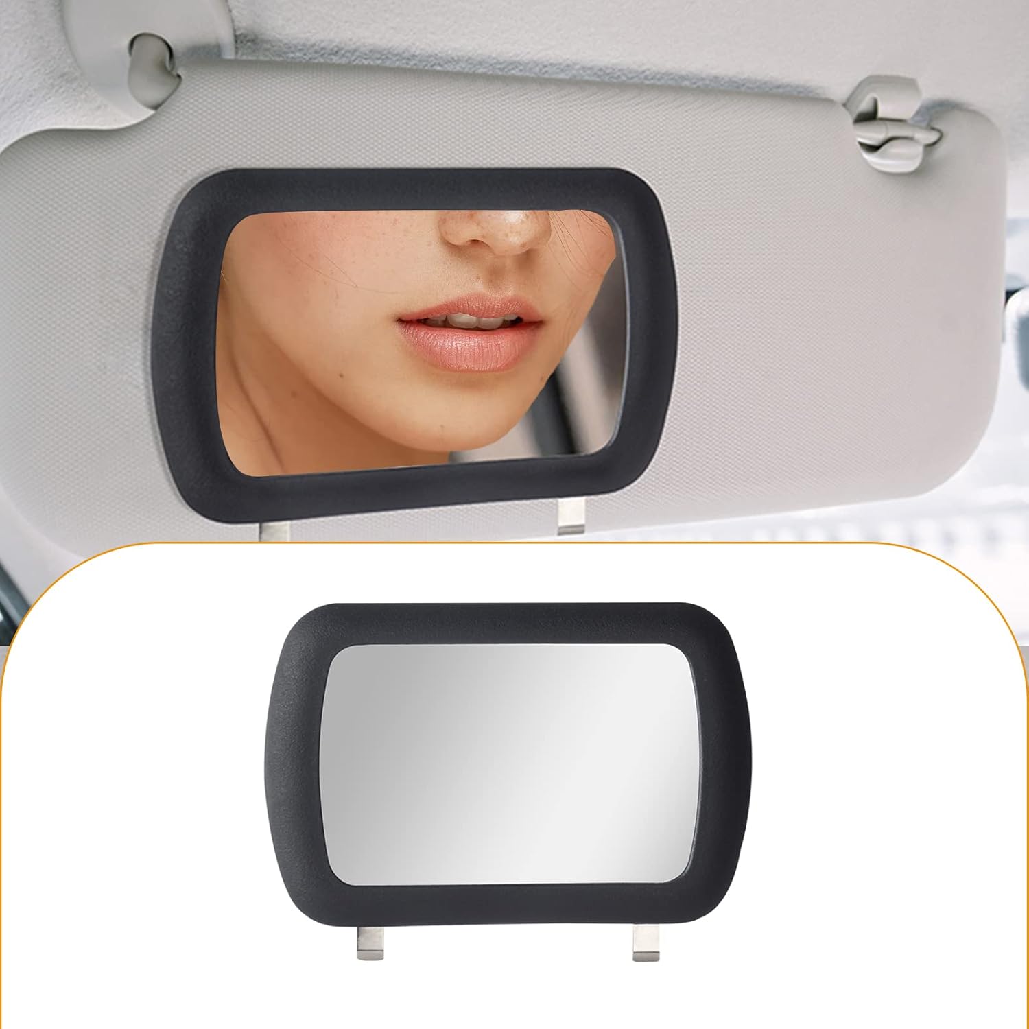 Pincuttee Car Visor Mirrors 1PC,Car Sun Visor Makeup Mirror,Visor Makeup Mirror Clip