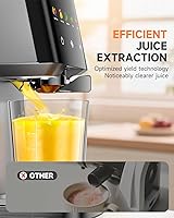 Vista 8 de Cold Press Juicer - Large 5.12" Feed Chute,Easy to Clean,Slow Masticating Juicer for Nutrient Retention,Quiet Motor,High Juice Yield,Leakproof
