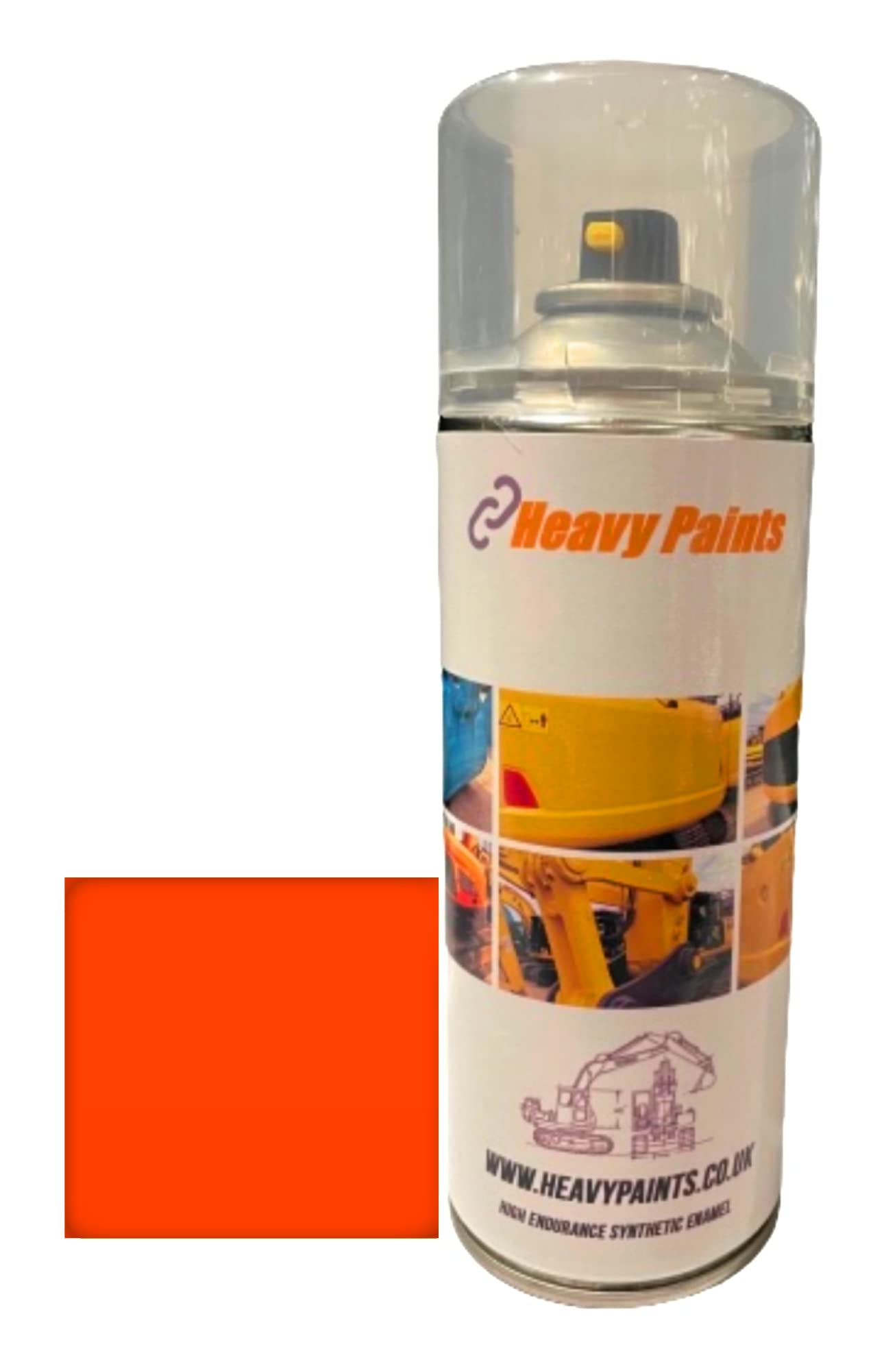 Heavy Paints Orange Kubota Excavator Red Synthetic Enamel Paint 400Ml Aerosol