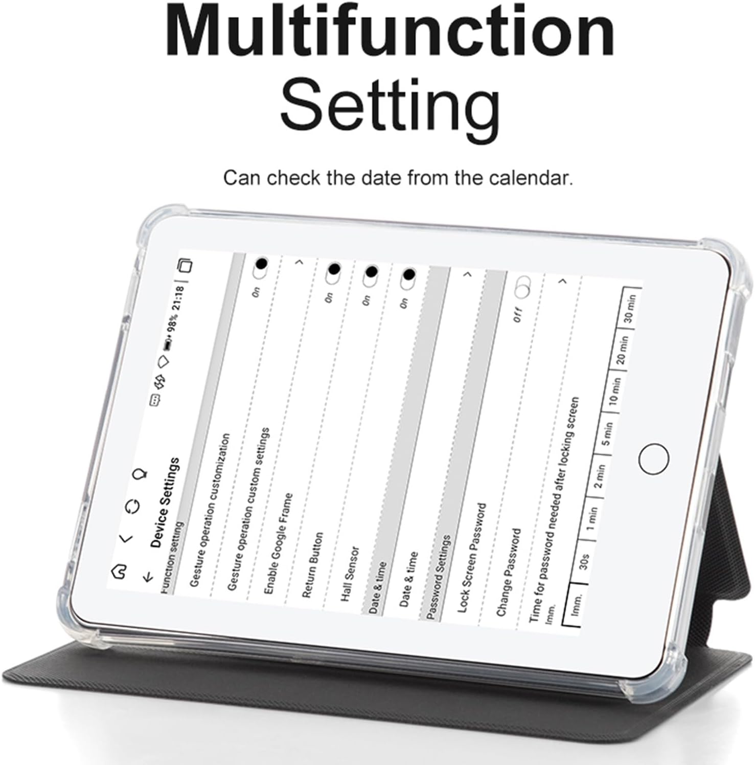 Dpofirs E Book Reader, 6" HD Ink Display, Compact & Lightweight Ebook Reader, 4GB + 64GB, 2500mAh, Bluetooth (White)