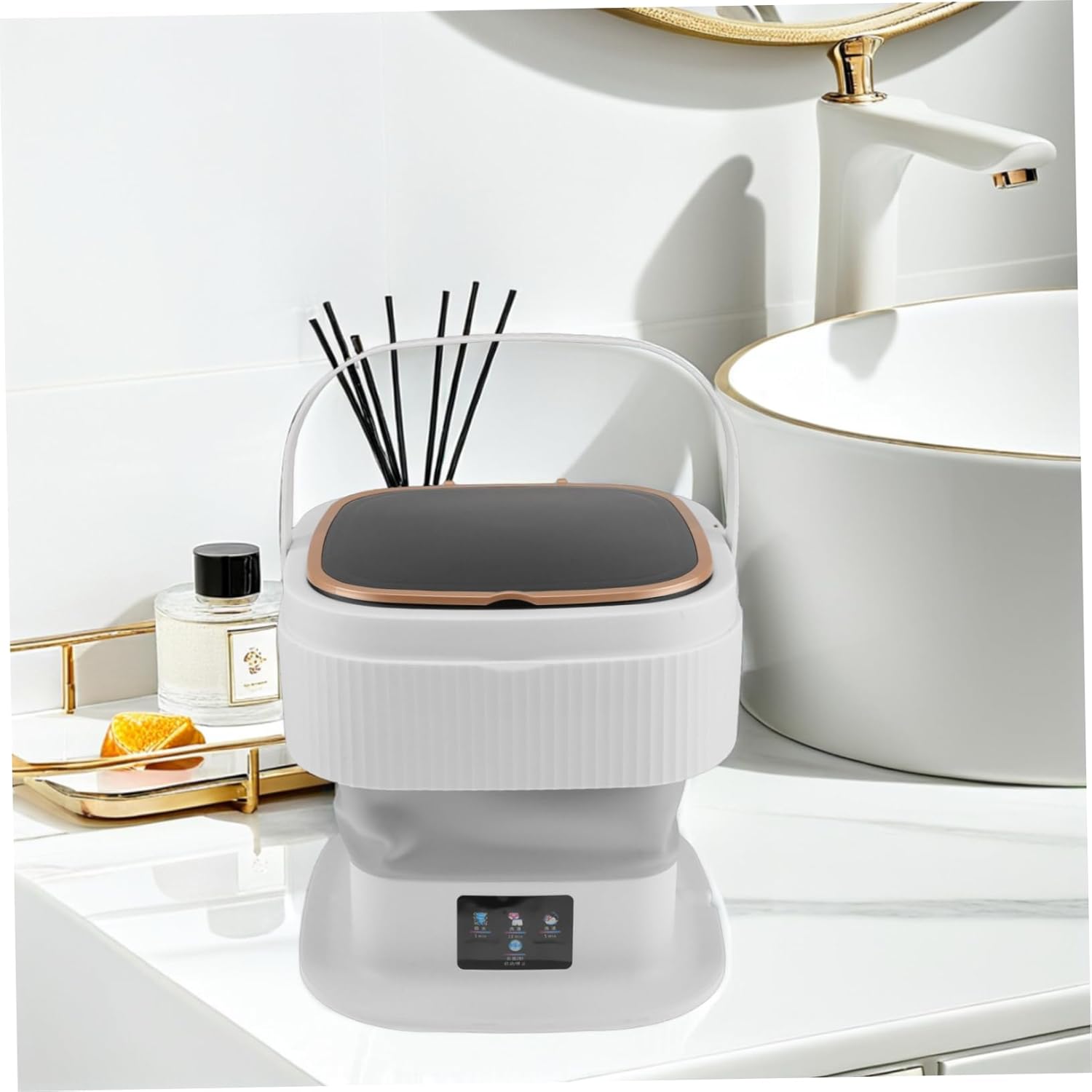 Uonlytech Portable Mini Washing Machine Capacity Design Modes for Clothes Underclothes Socks for Apartments and Travel