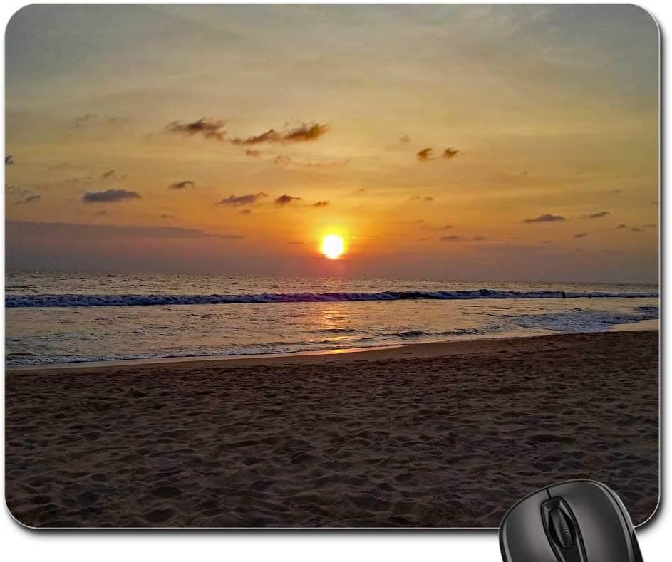 Mouse Pad - Hikkaduwa Sri Lanka Sunset Beach Sand