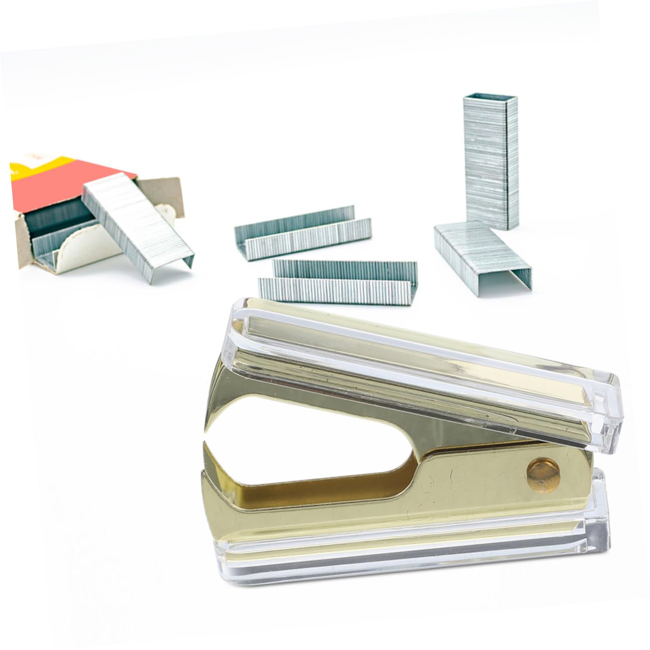 Gadpiparty 4 Set Levapunti Attrezzo Mini Ufficio Dispositivi Di Rimozione Della Cucitrice Portatile Utile Estrattore Di Punti Metallici Alzachiodi Portatile Metallo 2 Pezzi * 4